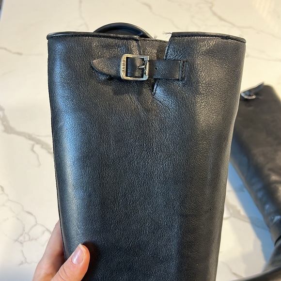 FRYE Women's Veronica Criss Cross Tall Boot Black 9 - Picture 5 of 11